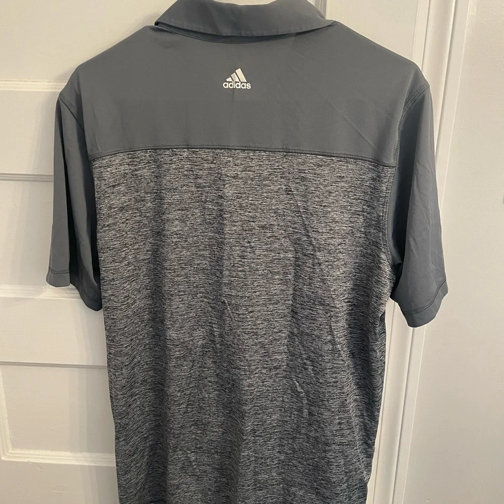 Boston Celtics Adidas Men's Polo Shirt Gray - Picture 3 of 3